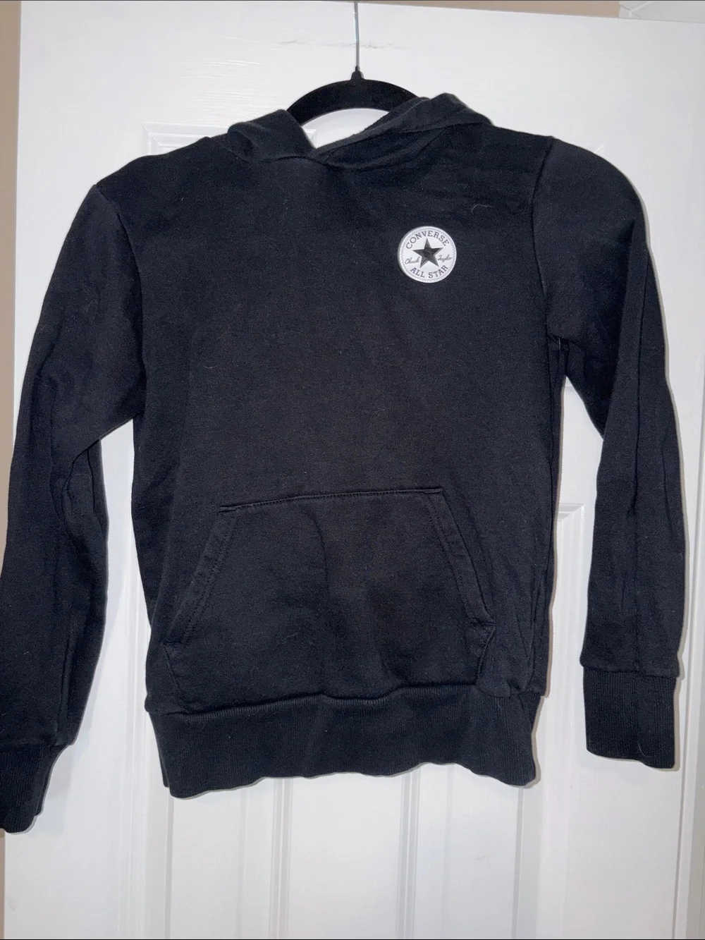 Converse Black Hoodie with White All Star Patch